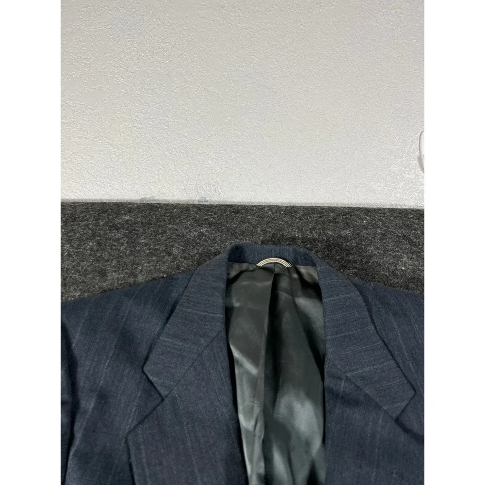 Christian Dior Monsieur Blazer Jacket Mens 40L Grey Pinstripe Wool Preppy Office